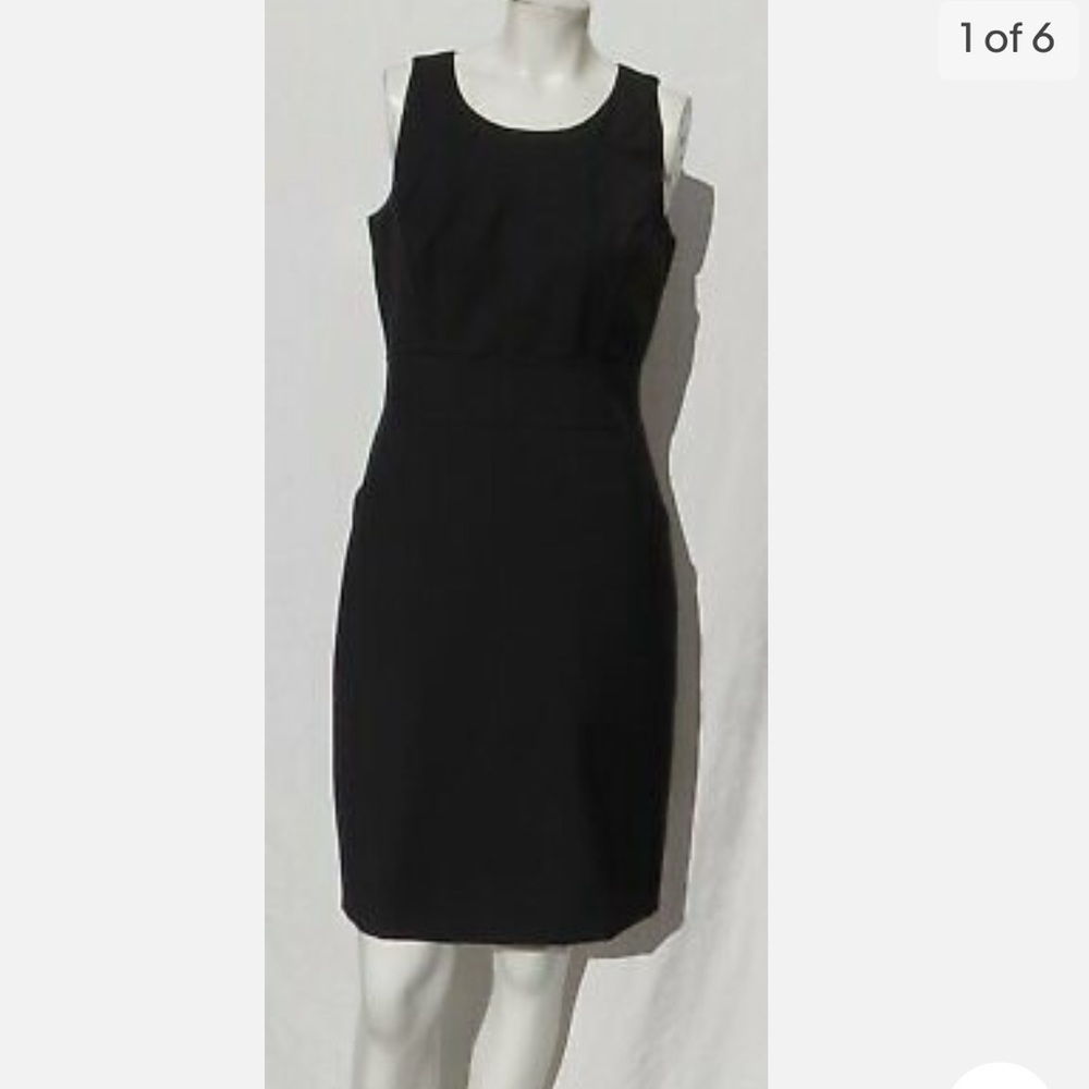J. Crew Black Sleeveless Midi Sheath Dress